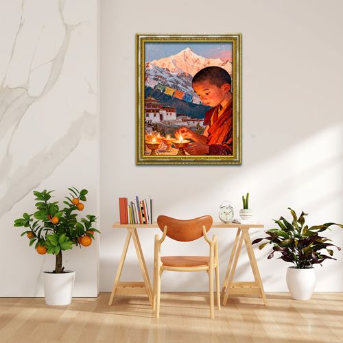 Photo frame with board and transparent mirror