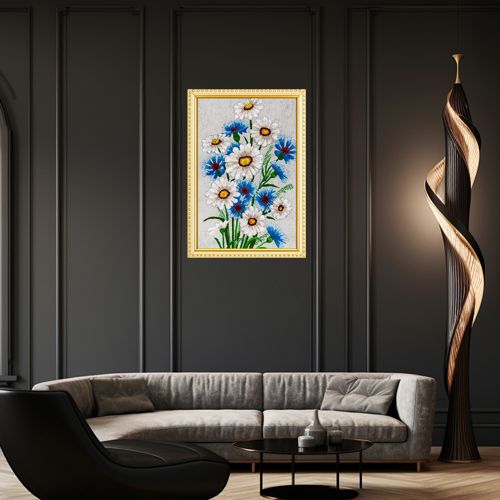 Photo frame with board and transparent mirror