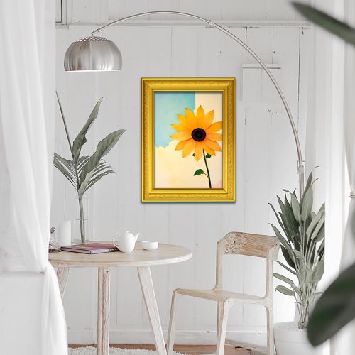 Photo frame with board and transparent mirror